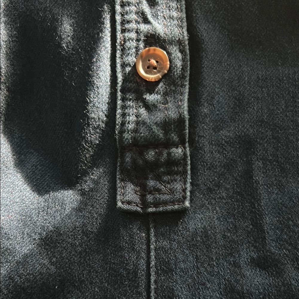 Banana Republic Blue Long Sleeve Notched Collar Jumpsuit - Picture 10 of 11